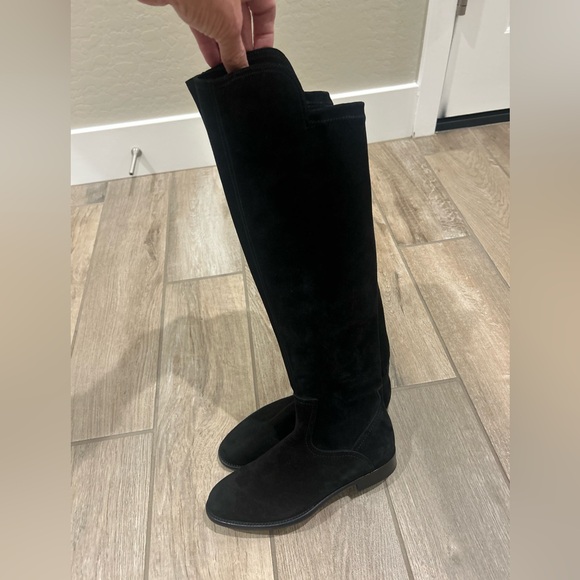 Ann Mashburn Women's Black Suede Knee-High Pull-On Boots Size 35 5 women’s NEW - Picture 5 of 11